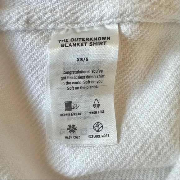 Outerknown Blanket Shirt, White, XS/Small - Picture 13 of 14